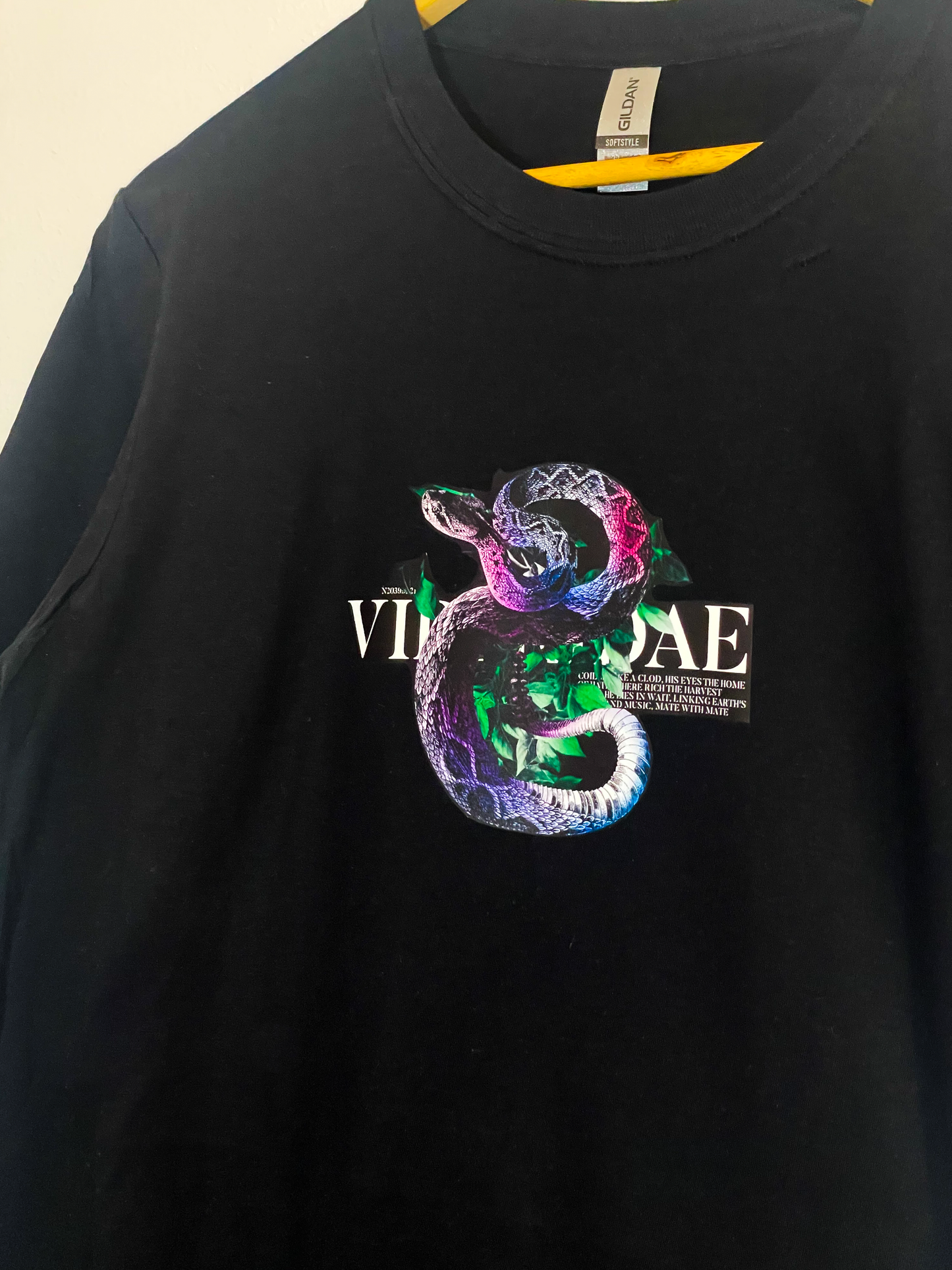 Just In! Black VIPERIDAE Snake T-Shirt Summer Release